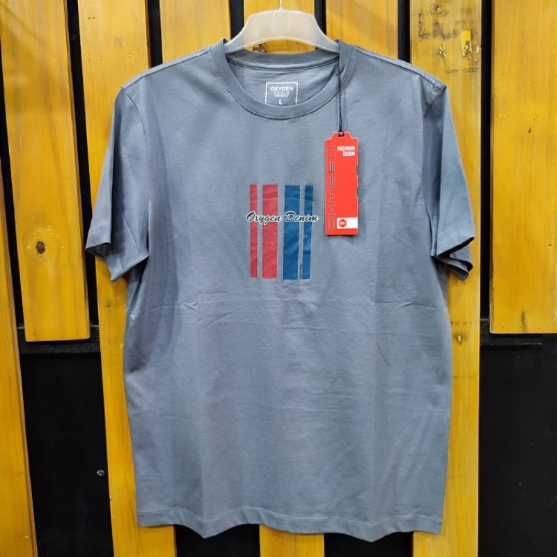 OXYGEN ORIGINAL 001 Atasan Kaos Oblong Pria Lengan Pendek