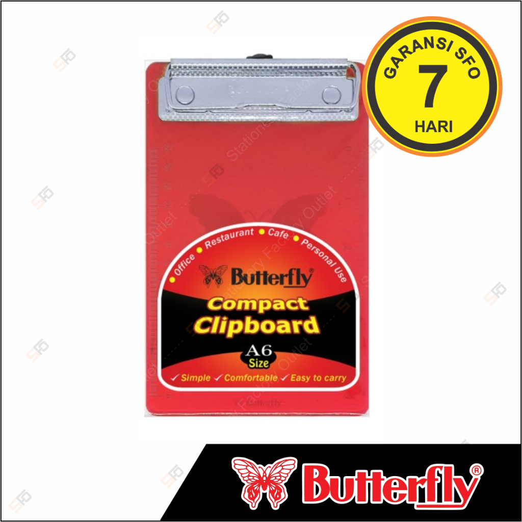 

Clip Board Papan Ujian Butterfly A6 Compact