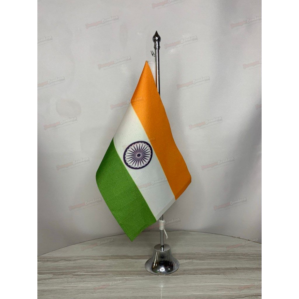 Bendera Meja India + Tiang Pataka Meja