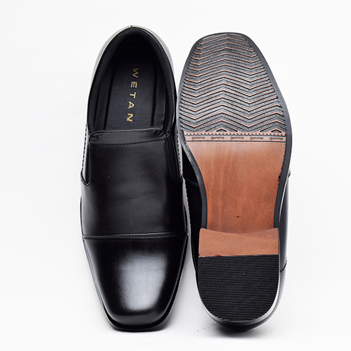 Sepatu Pantofel Kerja Pria Slip On Formal Ukuran Besar Sepatu Big Size 37 - 48 Hitam