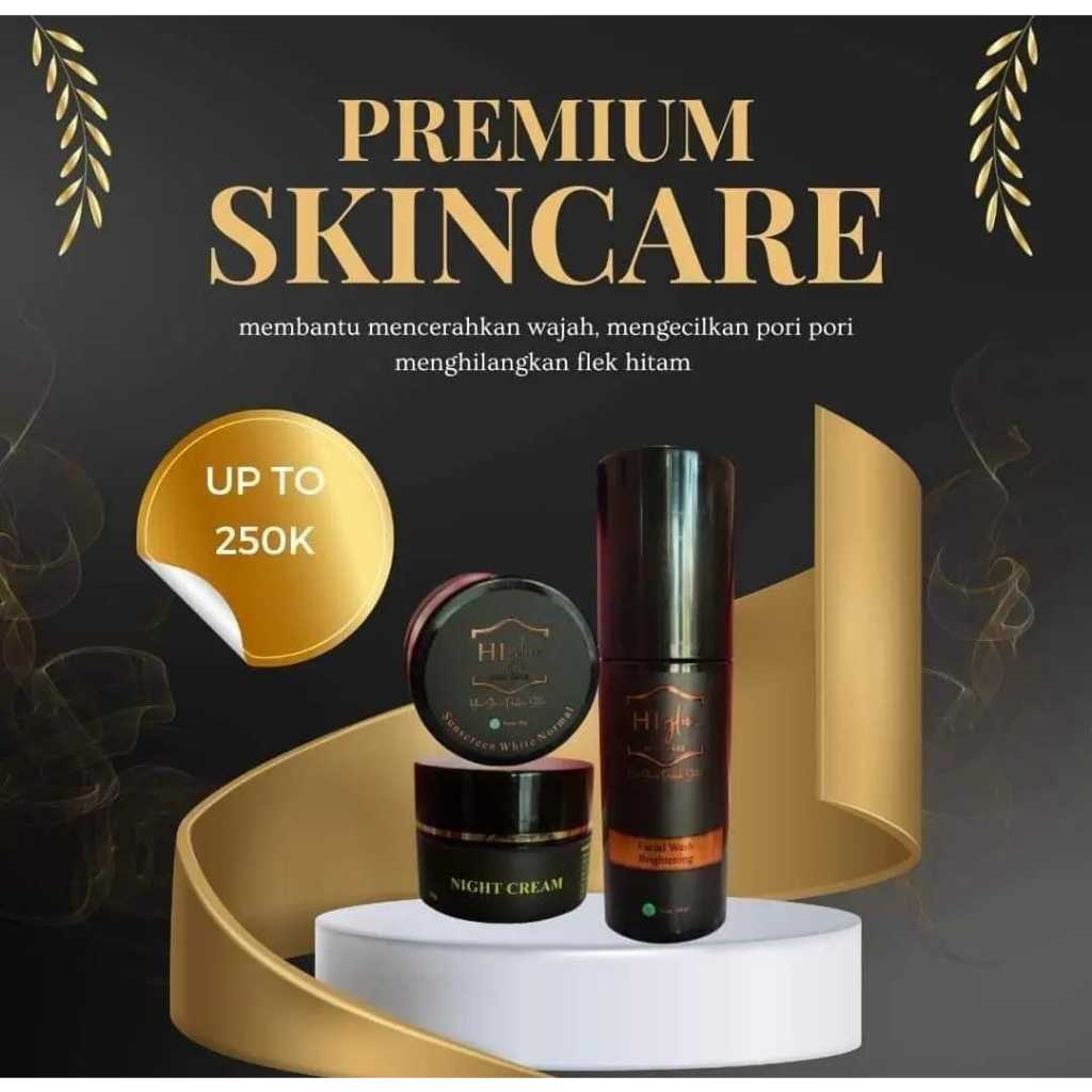 HI GLOW SKINCARE PAKET PREMIUM ACNE, FLEK, DAN KUSAM