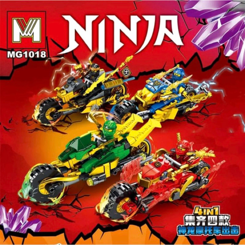 Mainan edukasi anak balok susun ninjago master of spinjitzu moge ninjago kai jay lloyd cole
