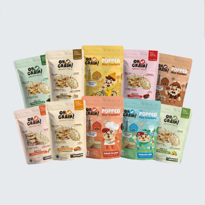 

Oh ma Grain! - popped rice crackers original mini crackers - 50gr