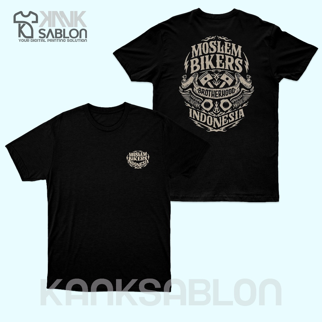 KANKSABLON-Kaos kata-kata islami baju komunitas motor ''muslim bikers'' keren viral