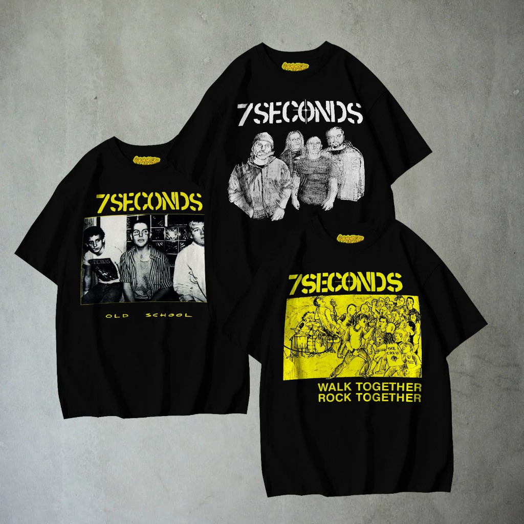 KAOS BAND 7 SECOND / 7 SECOND T-SHIRT BAND / KAOS BAND