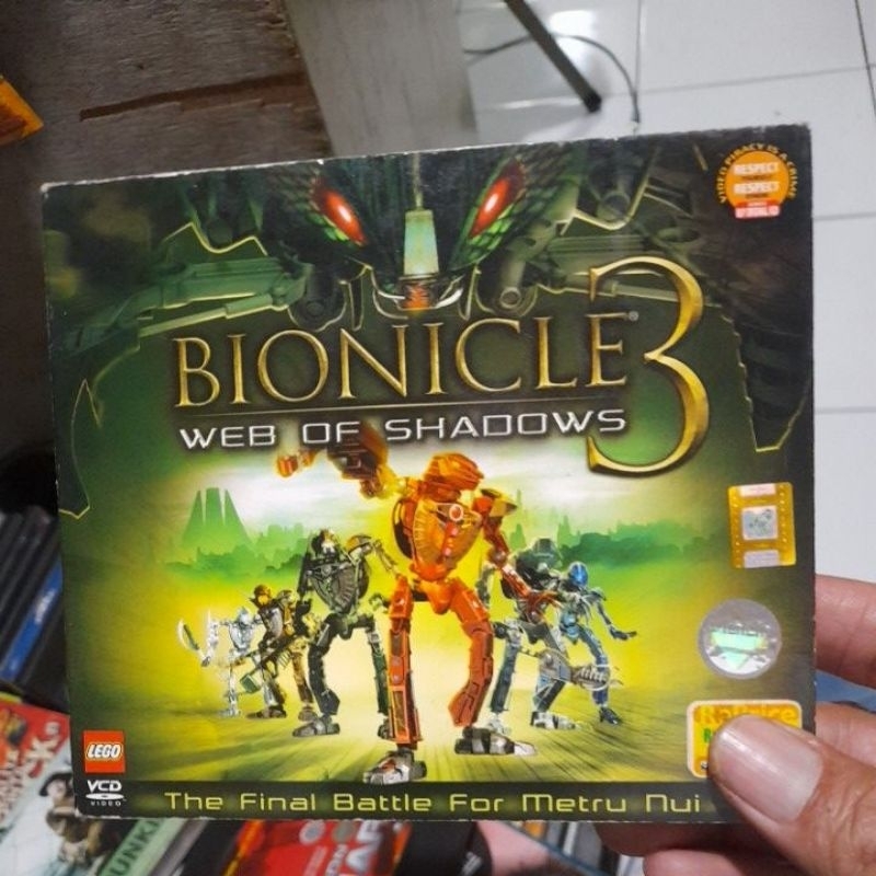 vcd film.animasi bioncle 3 web of shadow rhe final battle of metru nui