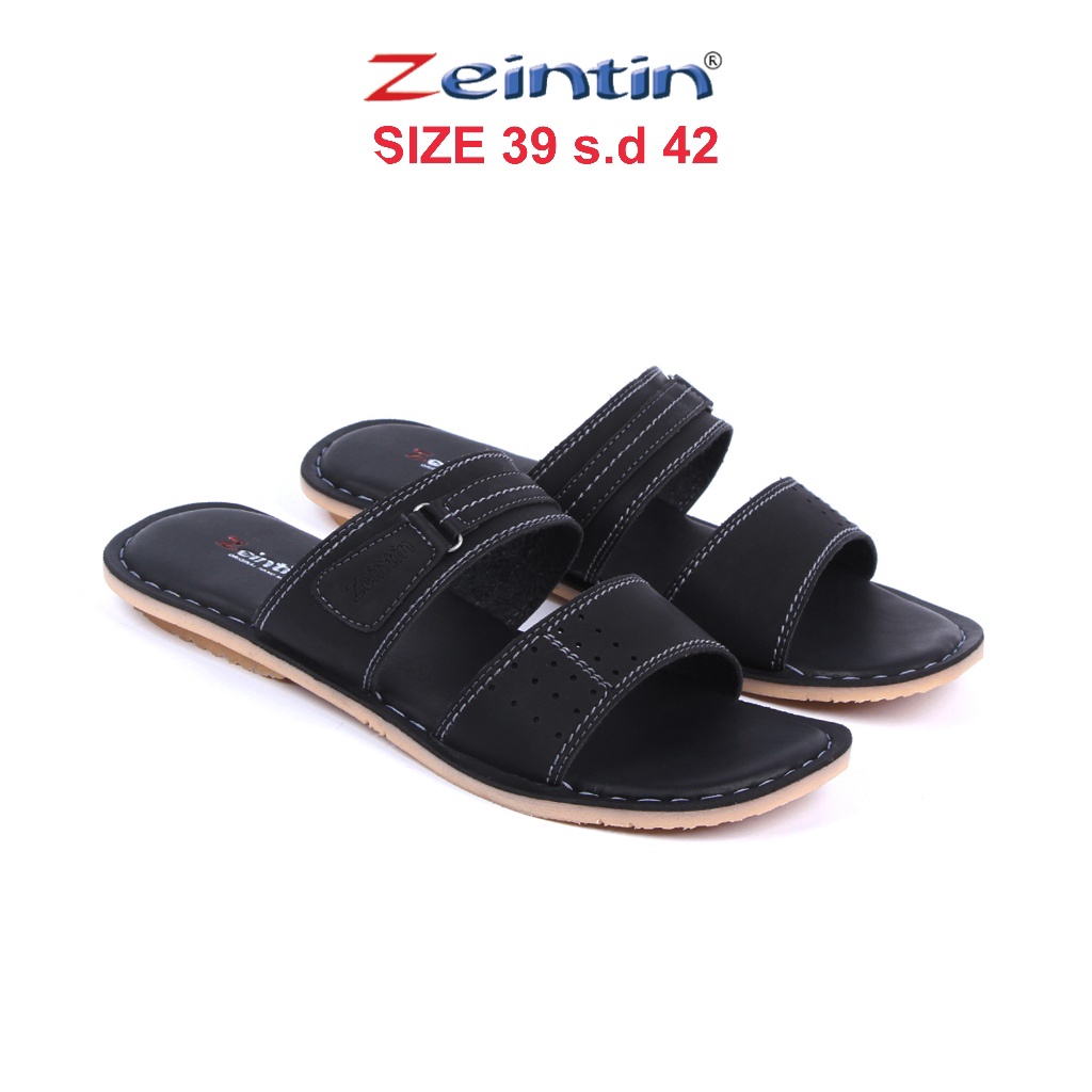 TERLARIS Zeintin  Sandal Pria Kulit Sintetis Sandal Selop Pria Sendal Slide Pria Sandal Pria Terbaru
