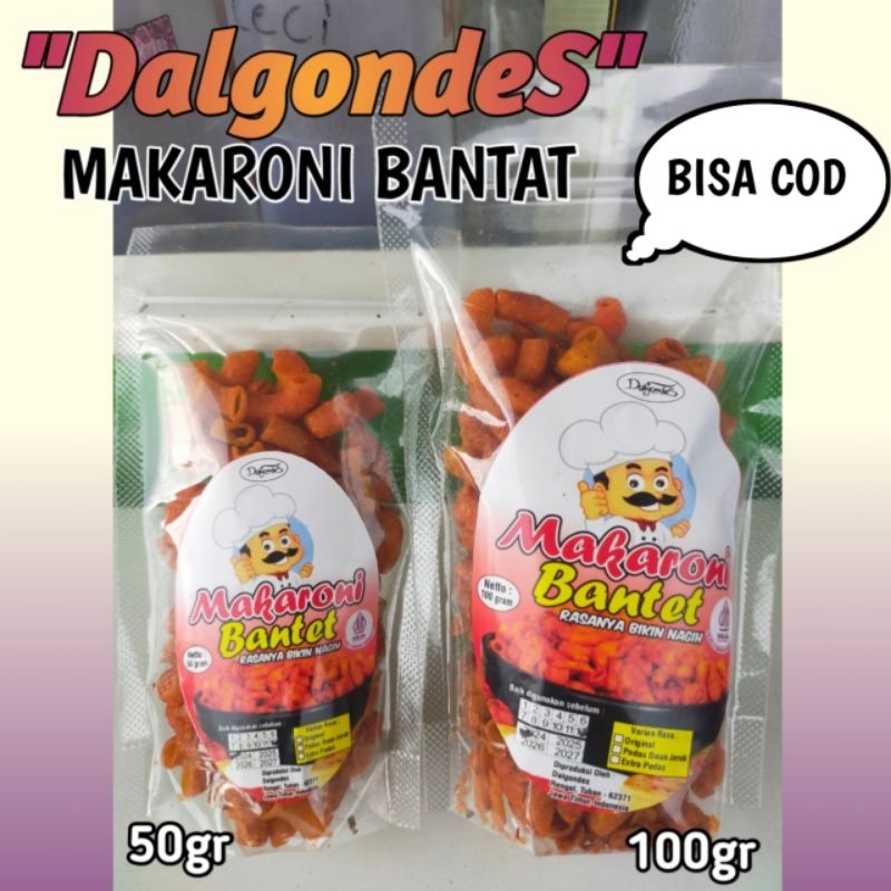 

MAKARONI PIPA/MAKARONI BANTAT 100gr & 50gr,HALAL ENAK, RENYAH, GURIH DAN NAGIH