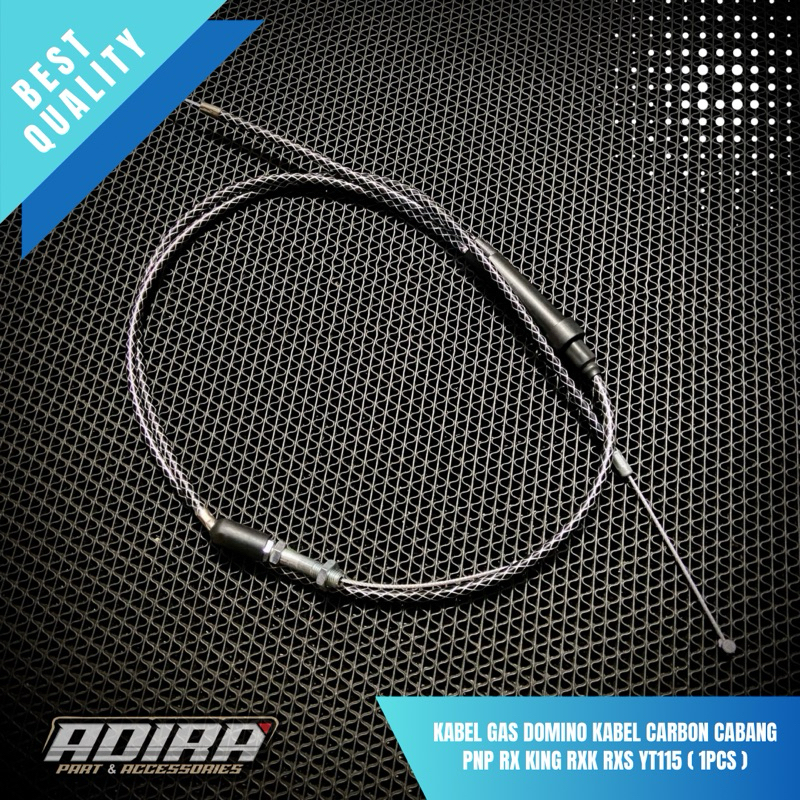 Kabel gas tali gas rx king rxs rxk yt115 carbon cabang (untuk gas spontan)