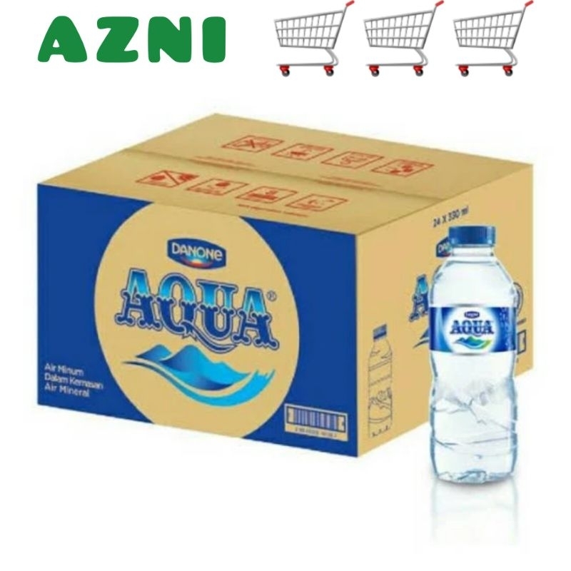 

AQUA Air Mineral Botol 1 Dus Karton 330ml 24Pcs