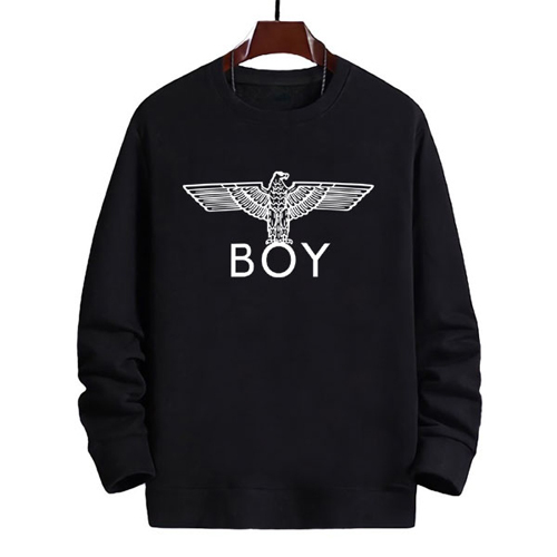 Crewneck Boy London Sweater Bahan Cotton Fleece