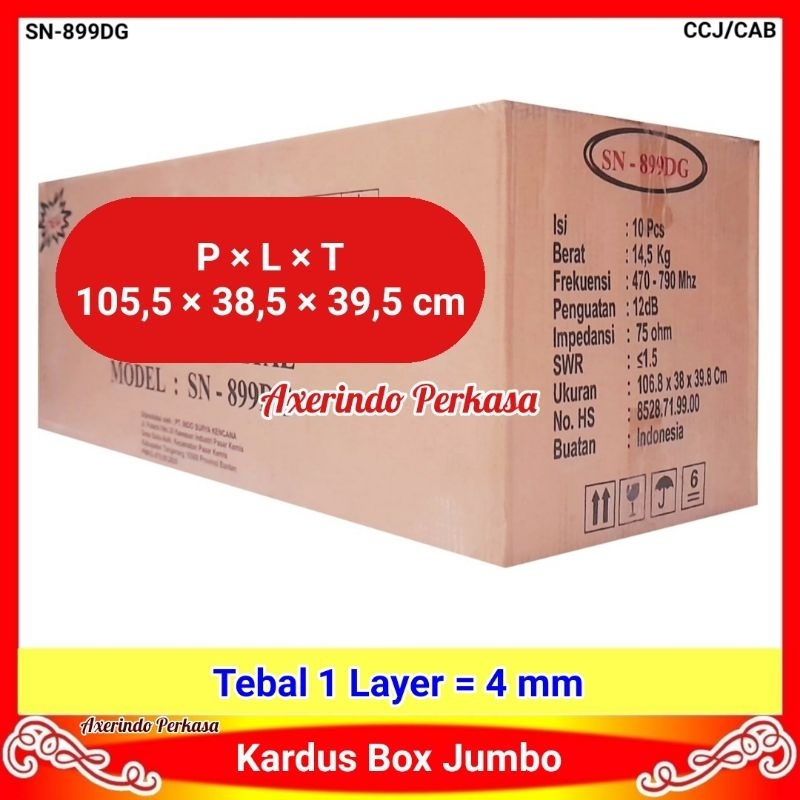 

Kardus Box Jumbo untuk Pindahan Ketebalan 1 Layer / 2 Layer Dus Packaging Package Penyimpanan Pengiriman