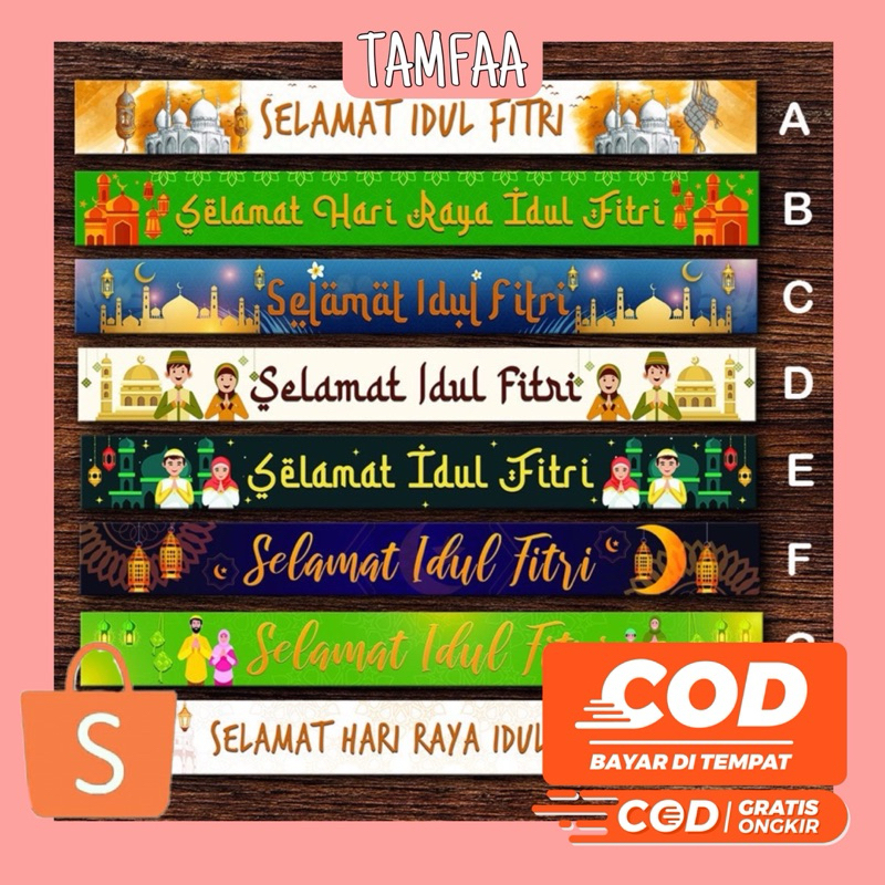

(1pcs) SLEMPANG PARCEL IDUL FITRI SELEMPANG EID MUBARAK HAMPERS LEBARAN PAPER BELT LABEL KERTAS