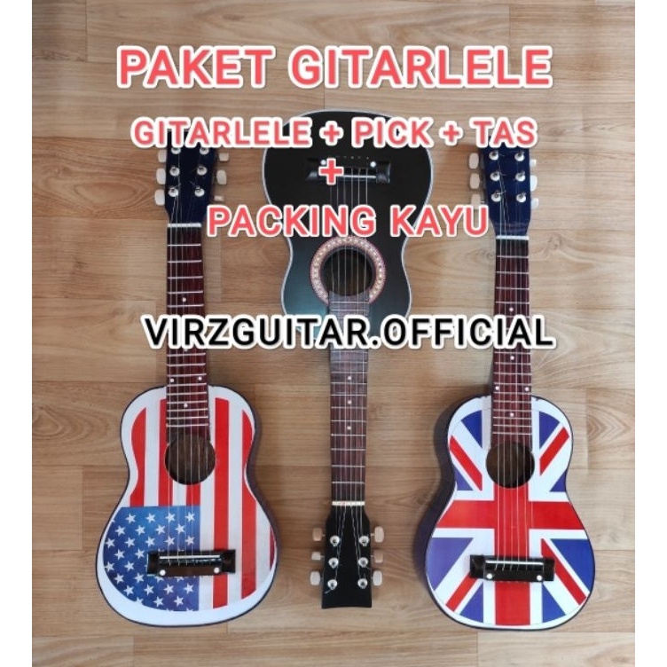 Sale Terbatas GITARLELE JUNIOR SENAR 6  UKULELE GITAR LELE AKUSTIK SENAR6 NYLON  GUITAR LELE GITAR K