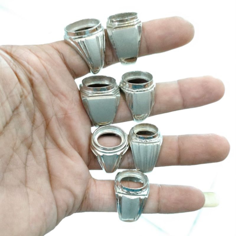 20 PICS RING CINCIN ALPAKA DOFF EMBAN ALPAKA