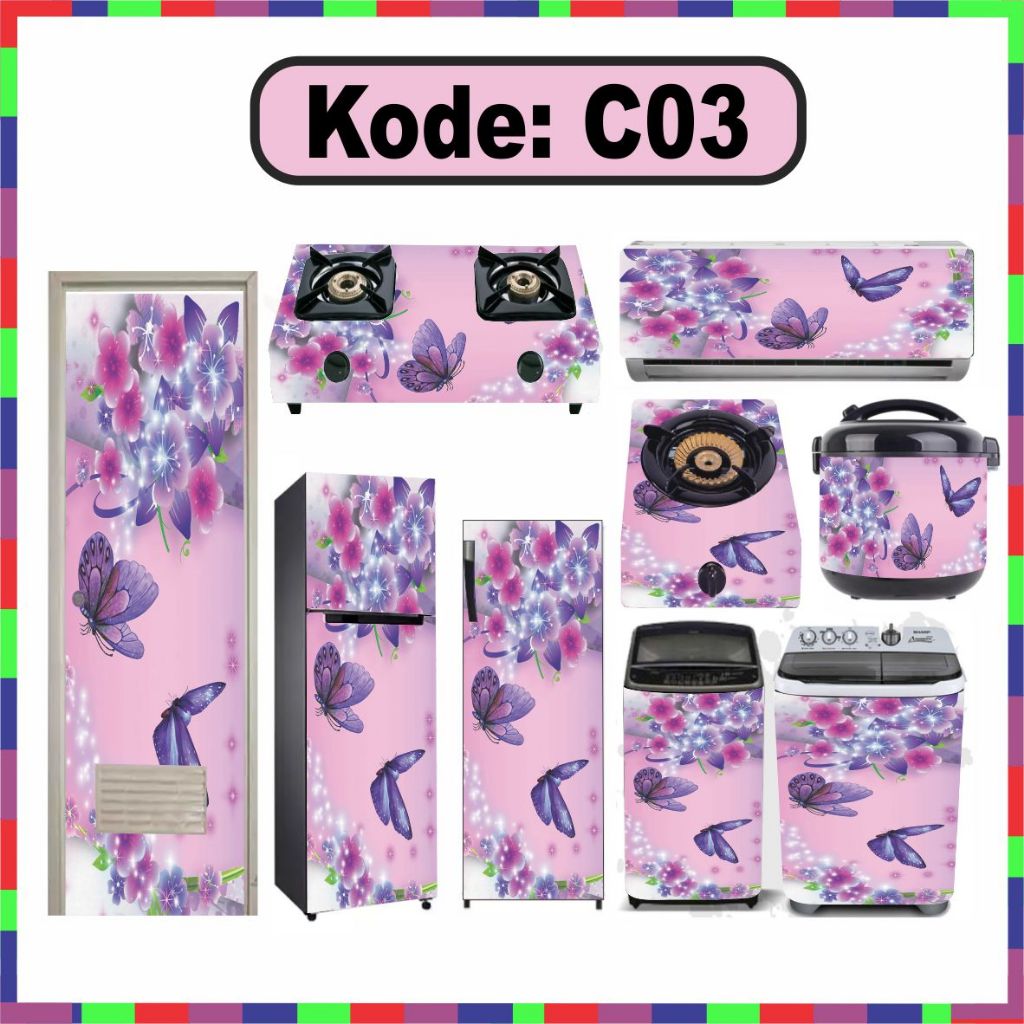

Stiker 1 set Motif Bunga Flower