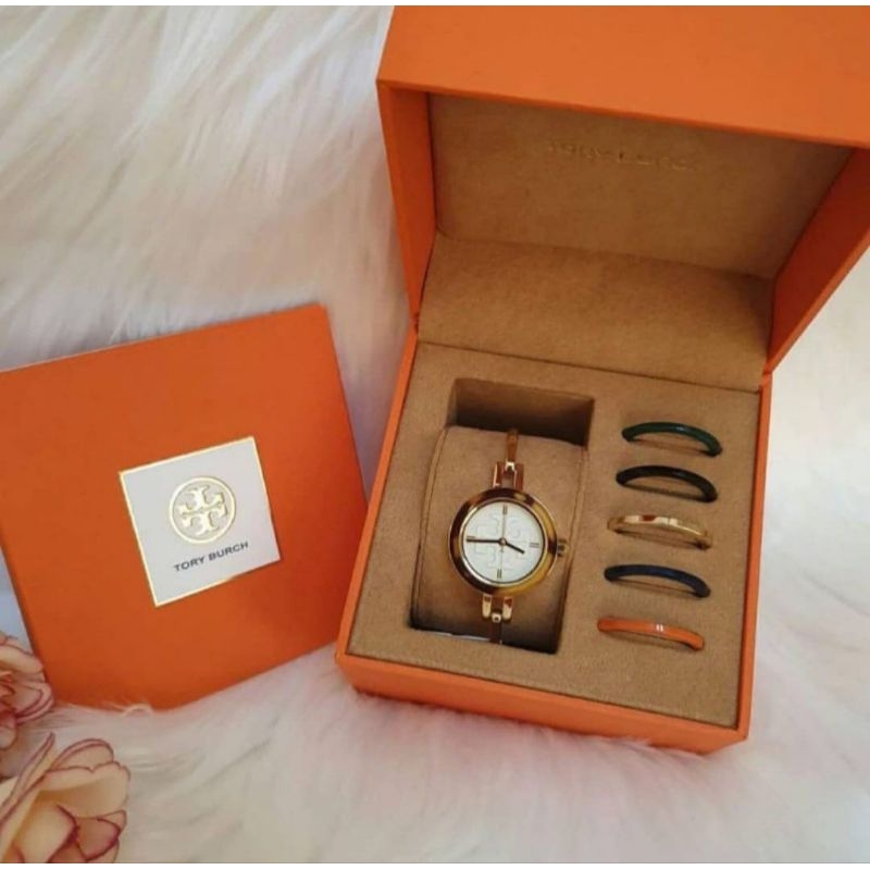 JAM TANGAN WANITA TORYBURCH TBW2100 / TORY BURCH TBW 2100 PAKET FULSET