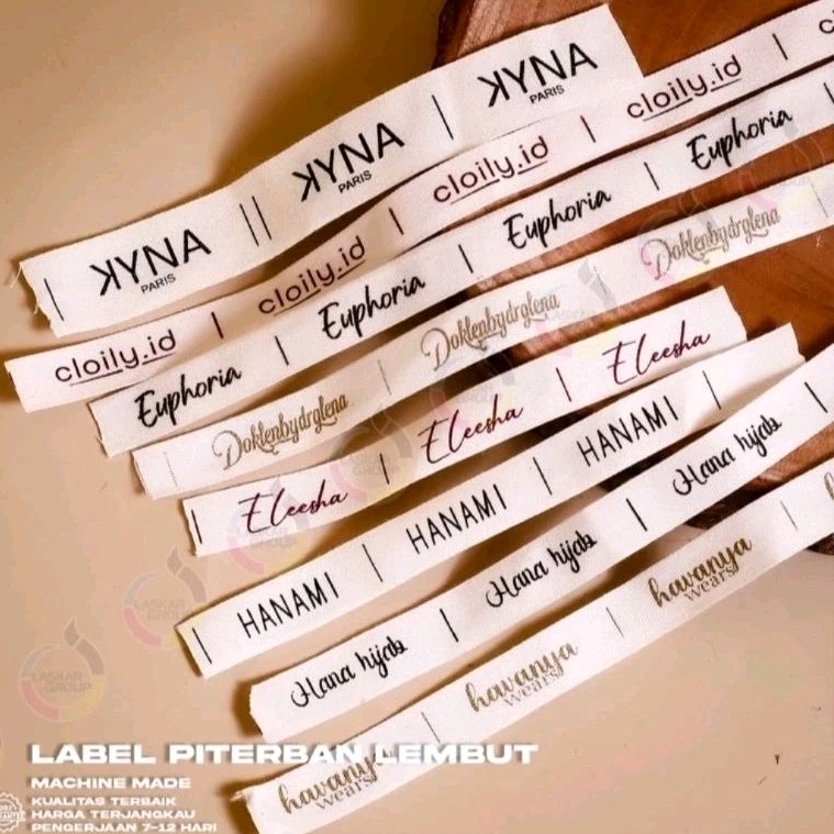 15meter label cotton / kain katun / label baju / lebel baju / label kain / label baju gamis