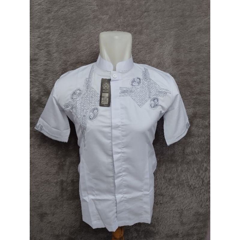 baju muslim lengan pendek , Baju muslim al-wafa,baju koko al wafa,atasan al-wafa,atasan embos,kemko 