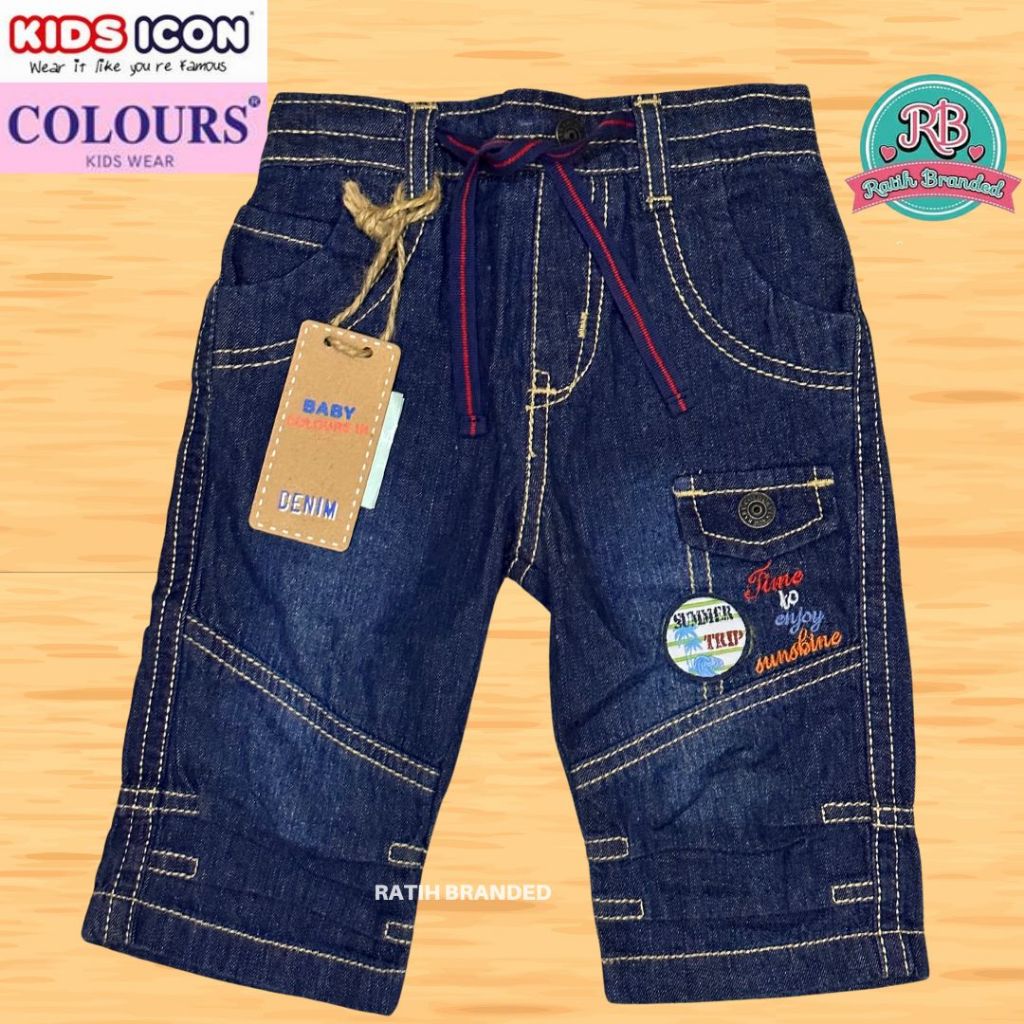 Celana 7/8 jeans baby anak laki laki unisex premium brand Colours in kids icon matahari original bra
