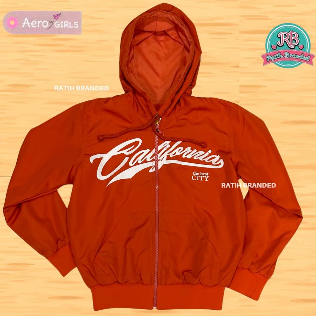 Aero kids jaket parasut anak perempuan aero girls tangan panjang branded matahari original obral mur