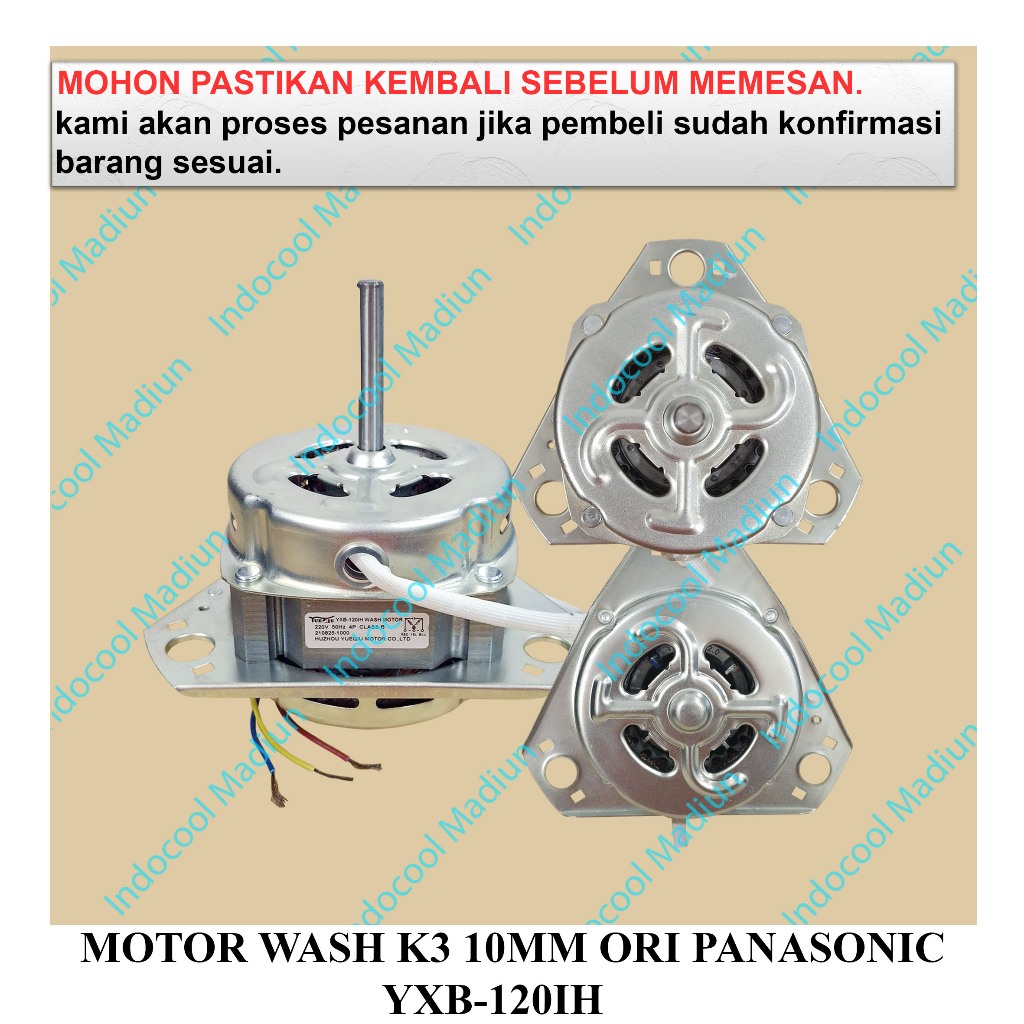MSKOP1 MOTOR DINAMO PENCUCI MESIN CUCI/MOTOR WASH K3 10MM ORI PANASONIC YXB-120IH
