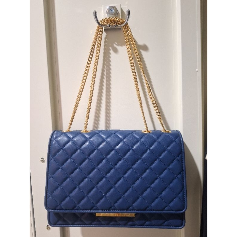 Ck preloved navy quilted bag charles keith