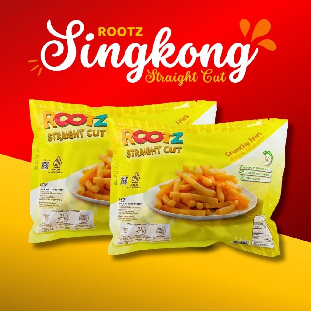 

Rootz Singkong Crunchy Fries Straight Cut 900gram