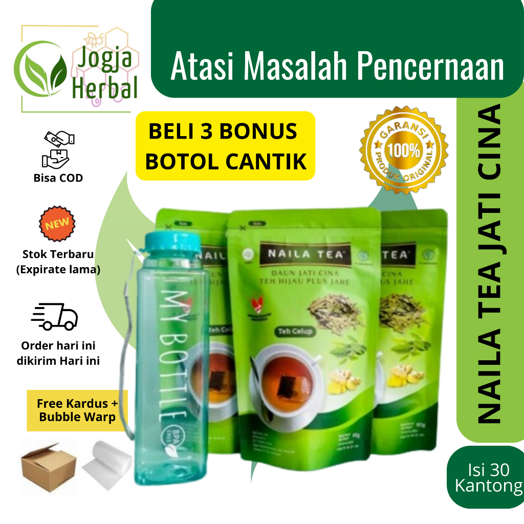 

Naila Tea | Teh Peluntur Lemak | Teh Diet Detox | Slimming Tea Pelangsing [60gr-30 kantong]