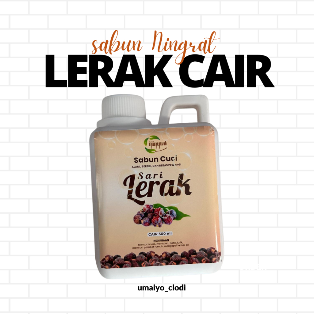 Sabun Lerak Cair Ningrat - Sabun alami untuk cuci pakaian clodi dll