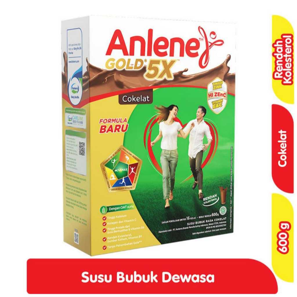 

Anlene Gold 5X Susu Bubuk Cokelat 600g