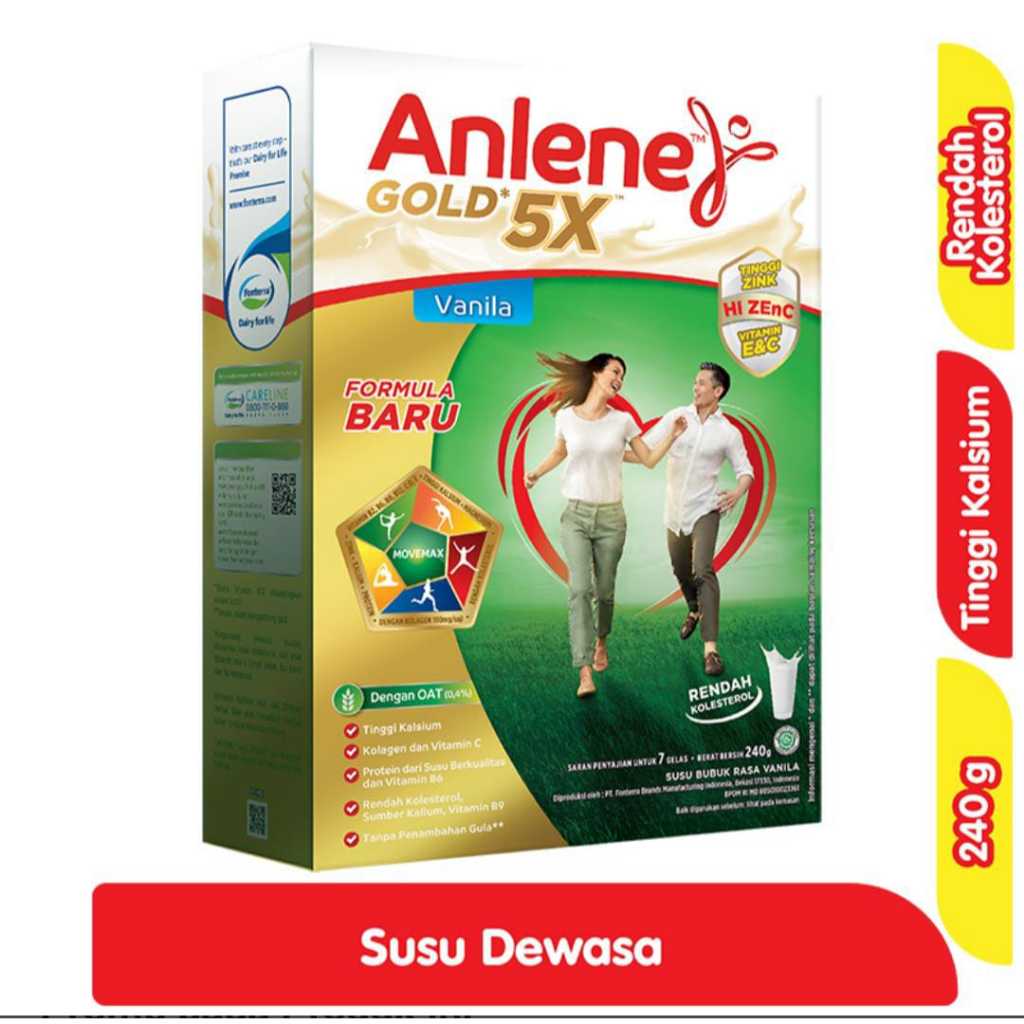 

Anlene Gold 5X Susu Bubuk Vanila 240 g