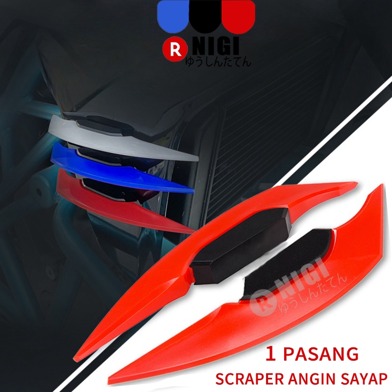 NIGI 2 Buah Winglet Wingkit Winglet Samping Winglet Sirip Hiu Winglet Motor