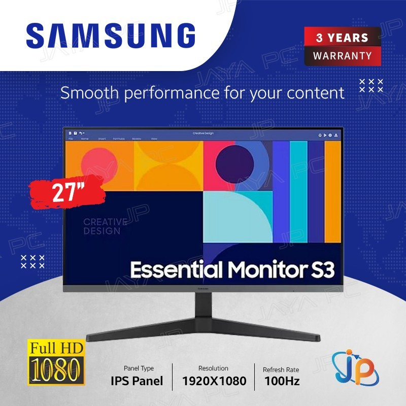 Monitor Samsung LED IPS S27C330/ LS27C330 - Full HD 27" Inch