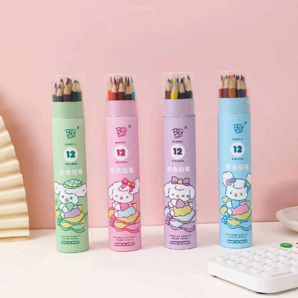 

1 SET ISI 12 PENSIL WARNA TABUNG / PENSIL WARNA TABUNG ATK