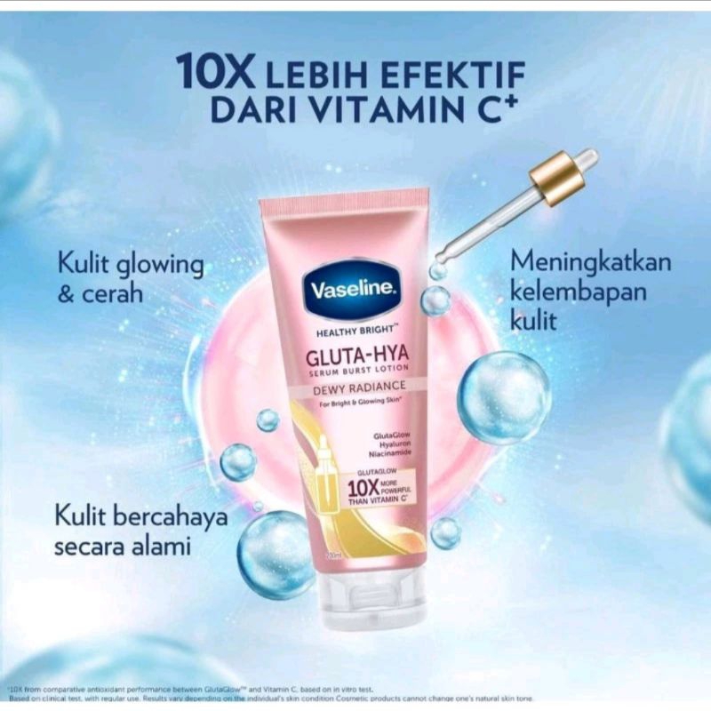 VASELINE HEALTHY BRIGHT GLUTA HYALURON NIACINAMIDE SERUM LOTION DEWY RADIANCE