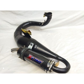 KNALPOT VESPA RACING KIRI COPY MALOSSI FULL HITAM DOFF