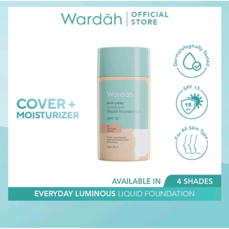 Wardah Everyday Luminous Liquid foundation-Alas bedak cair
