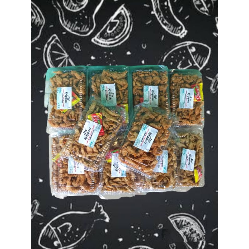 

Udang crispy dan Wader crispy#lauk isntan anak kos#cemilan seafood .kemasan 150g