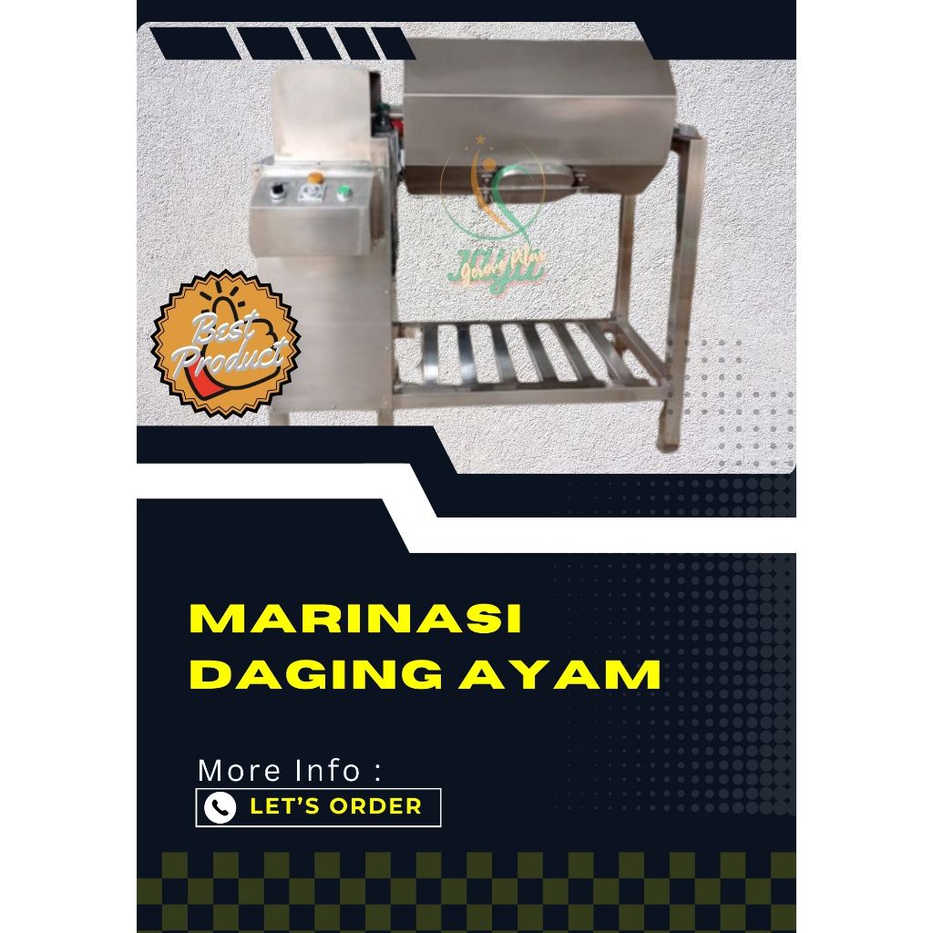 Mesin Marinasi Ayam - Marinasi Daging 10kg/Proses