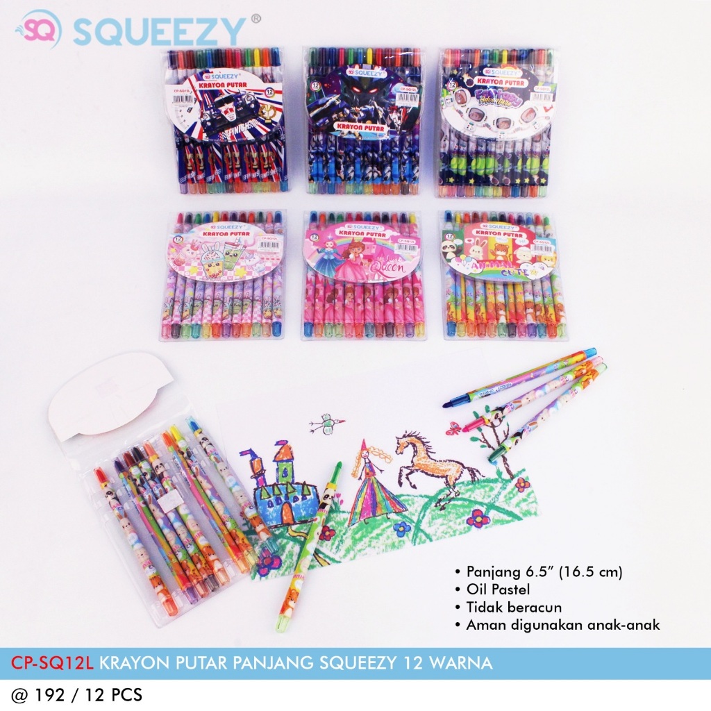 

CRAYON PUTAR SQUEEZY/CRAYON PUTAR PANJANG SQUEEZY/CRAYON PUTAR MURAH