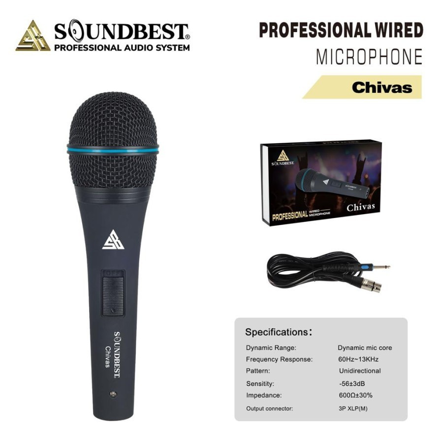 MIC KABEL SOUNDBEST CHIVAS ORIGINAL SOUNDBEST