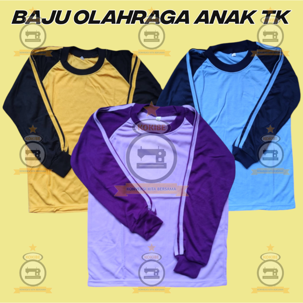 Baju Olahraga Anak TK Lengan Panjang