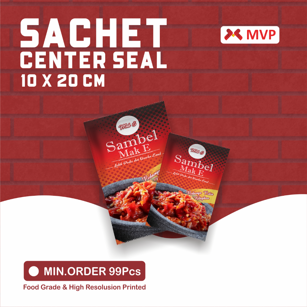 

KEMASAN MAKANAN SACHET CENTER SEAL - 10x20cm