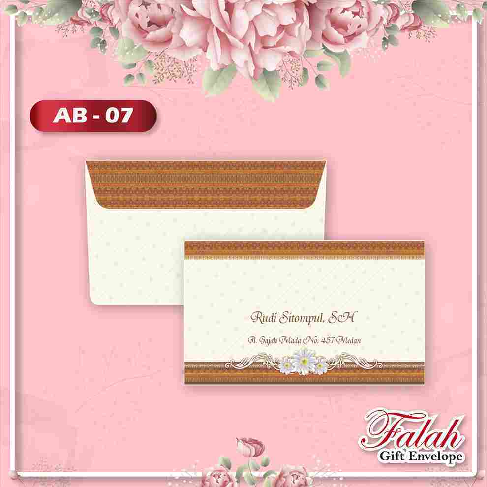 

Amplop Falah AB 07 Termurah Isi 50 Lembar (Belum Termasuk Cetak)