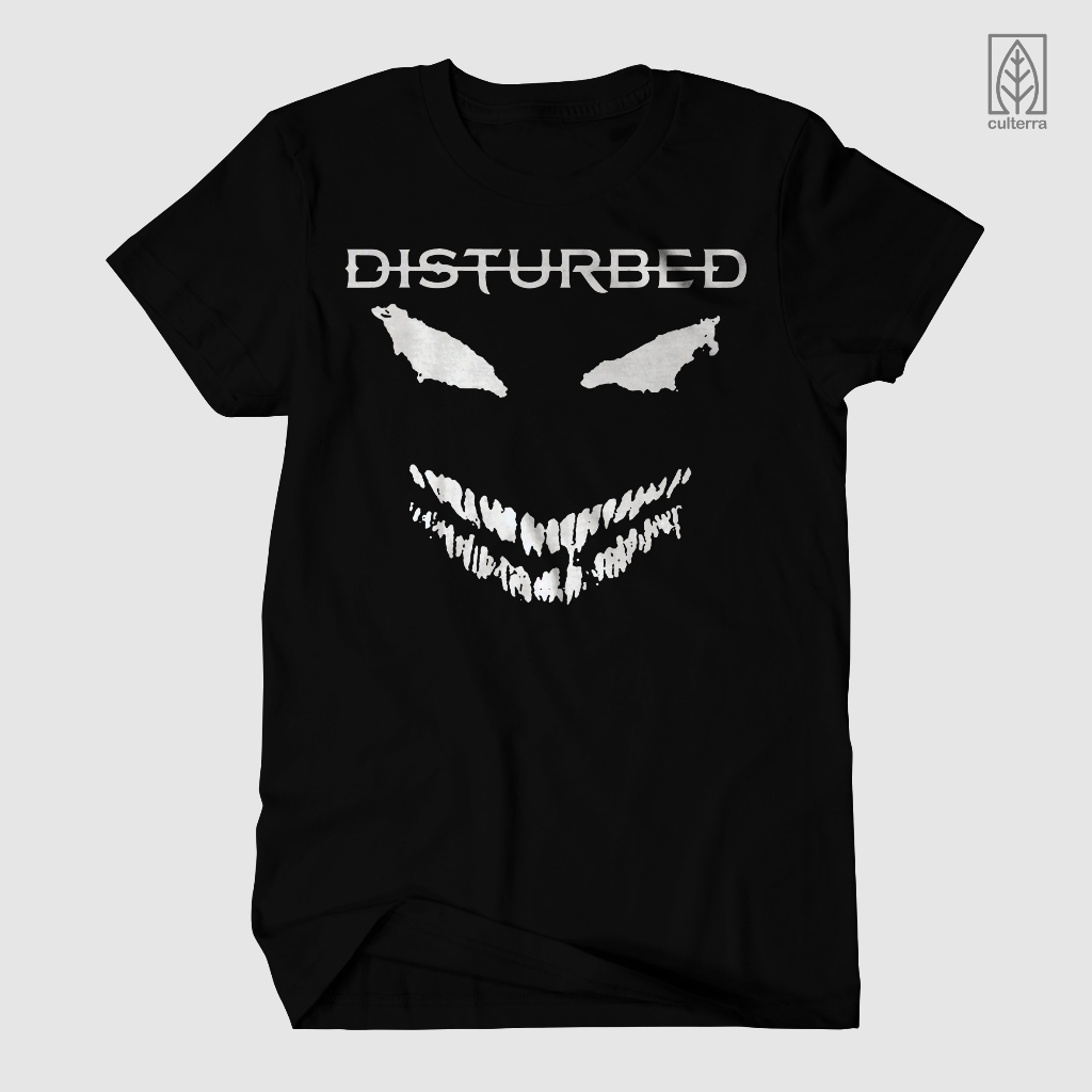 KAOS BAND / KAOS DISTURBED / BAJU DISTURBED / DISTURBED WHITE / BAJU MUSIK ROCK METAL / MONO VERSION