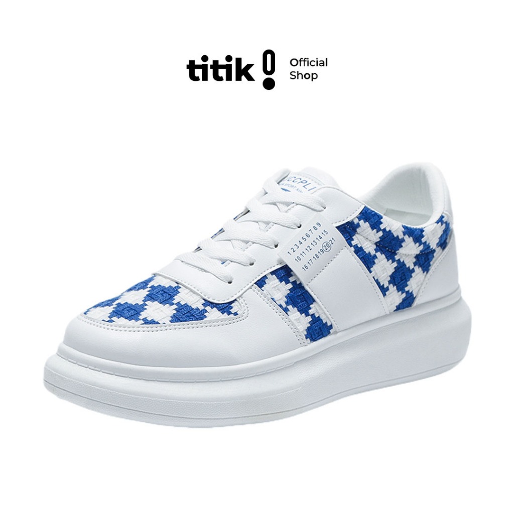 Titik - Sepatu Pria Casual Sneakers Sepatu Cowok White Terbaru Fashion - Denpasar