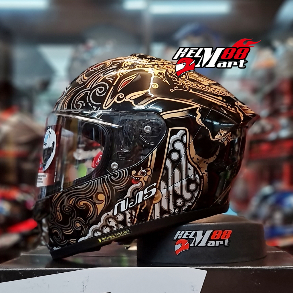 Helm NJS ZX-1R ARJUNA (Gloss & Matt/Dop) - Helm NJS ZX1R ZX1 Flat Visor