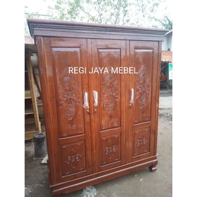 Lemari pakaian kayu jati lemari pintu 3.lemari baju kayu jati