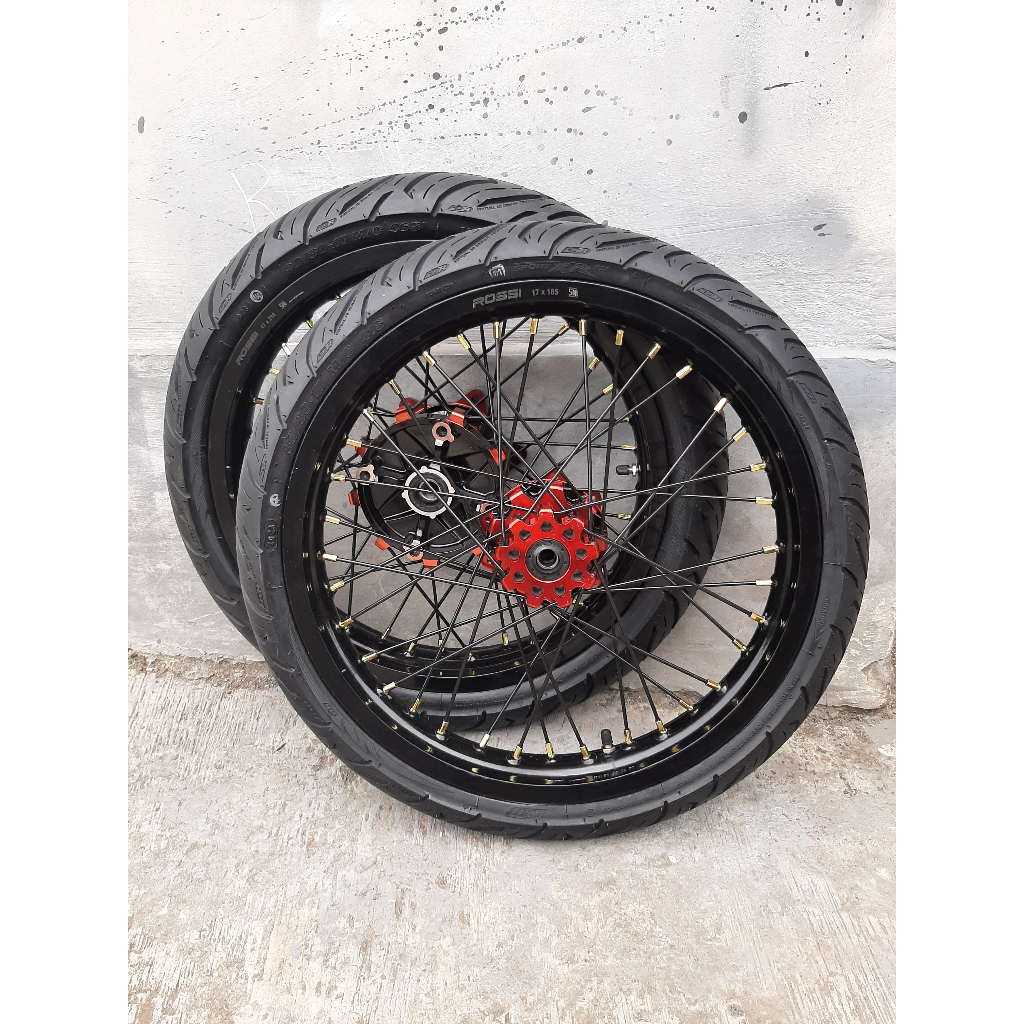 Velg Set  CRF Semi Cacing Ukur 185/215 Ban FDR Baru Ring 17 Murah